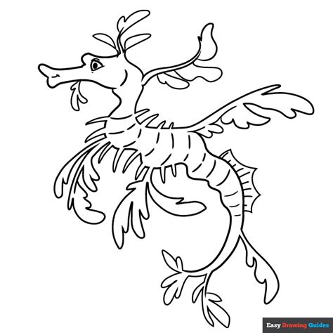 Leafy Sea Dragon Coloring Page | Easy Drawing Guides