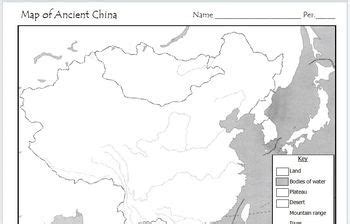 Blank Map Of Ancient China - Topographic Map World