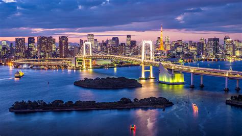 Rainbow Bridge, Tokyo, Japan UHD 4K Wallpaper | Pixelz