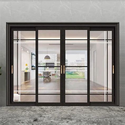 Modern Design Water Proof Aluminium Profile Double Glass Sliding Door ...