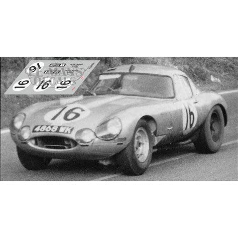 Jaguar E Type Lightweight - Le Mans 1964 nº16 - LEMANSDECALS