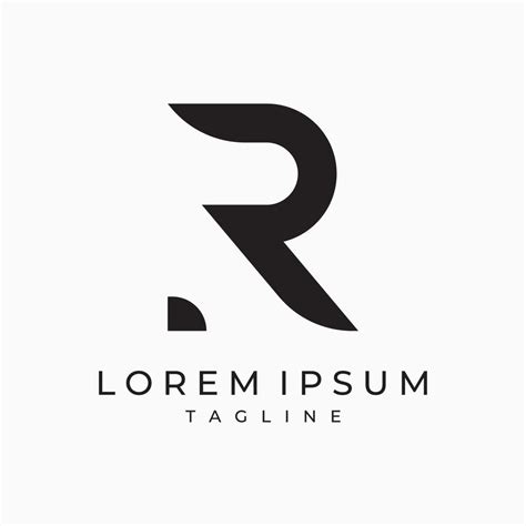 Logo design initial letter R template with geometry and monogram. Minimalist, modern and elegant ...