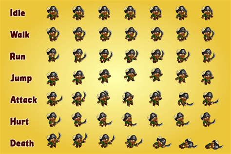 Free 2D Pirate Character Sprites - CraftPix.net