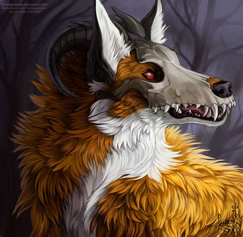 [commission] - fox in a skull mask by FeurigenSatan on DeviantArt