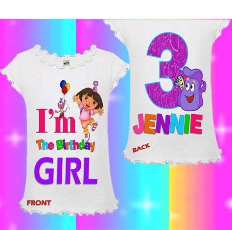 Dora Birthday Shirt Dora the Explorer Birthday Shirt