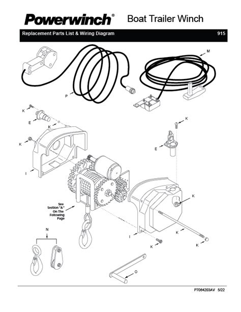 Model 915 Trailer Winch Replacement Parts | 12V Boat Trailer Winch | Powerwinch