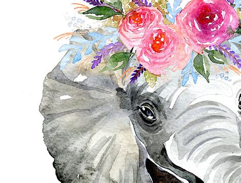 Animals With Flower Crowns Art Prints Set of 2 Safari - Etsy