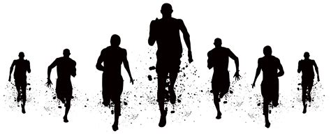 Hyderabad Marathon Running Sport Silhouette - Run silhouette png download - 5701*2317 - Free ...