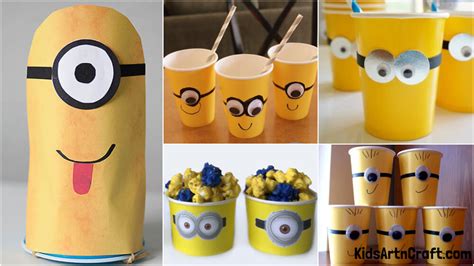 Minion Paper Cup Crafts - Kids Art & Craft