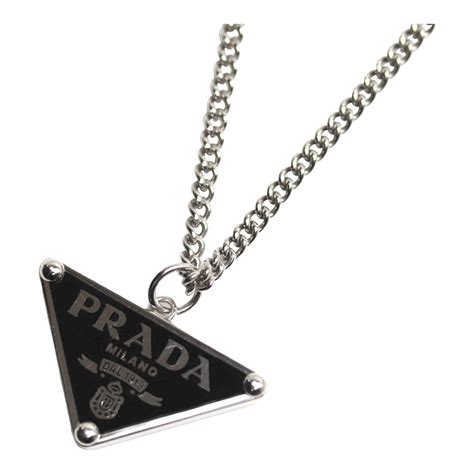 Prada Silver 925 Symbol Necklace 1Jc799 13.6G 69.5Cm Unisex | Chairish