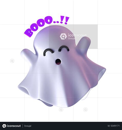 Premium Boo Ghost 3D Icon download in PNG, OBJ or Blend format