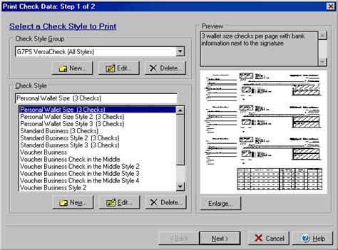 Print Check Data (1 of 2)