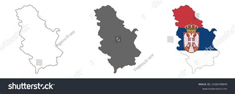 Highly Detailed Serbia Map Borders Isolated Stock Vector (Royalty Free ...