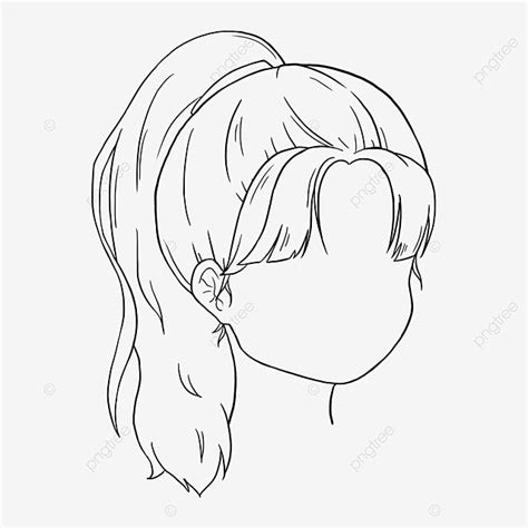 Japanese Anime Girl Hairstyle, Pan Drawing, Hairstyle, Girl PNG ...