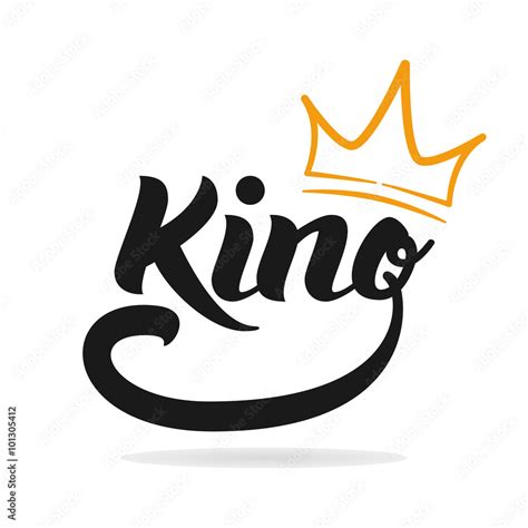 King logo template. Hand lettering Stock Vector | Adobe Stock