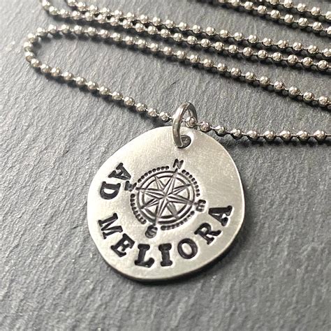 Ad Meliora towards better things Latin Phrase necklace - inspirational – Drake Designs Jewelry