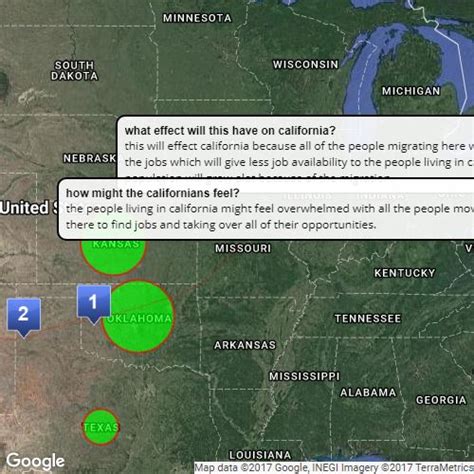 dust bowl map : Scribble Maps