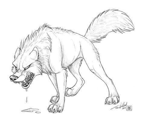 Angry Wolf Drawing at GetDrawings | Free download