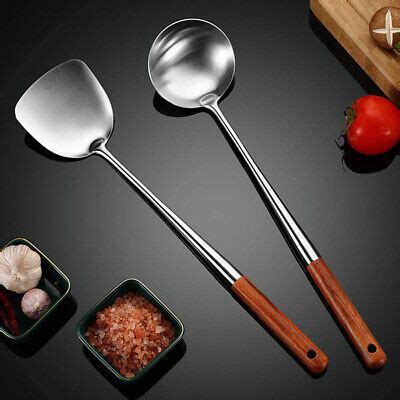 Wok Spatula and Ladle Tool Set 17 Inches Spatula for Wok Stainless Steel Wok 4894829200743 | eBay