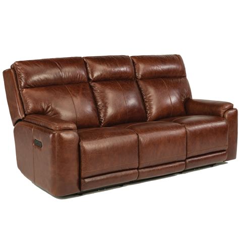 Flexsteel Leather Power Reclining Sofa - 1675-62PH-361-54