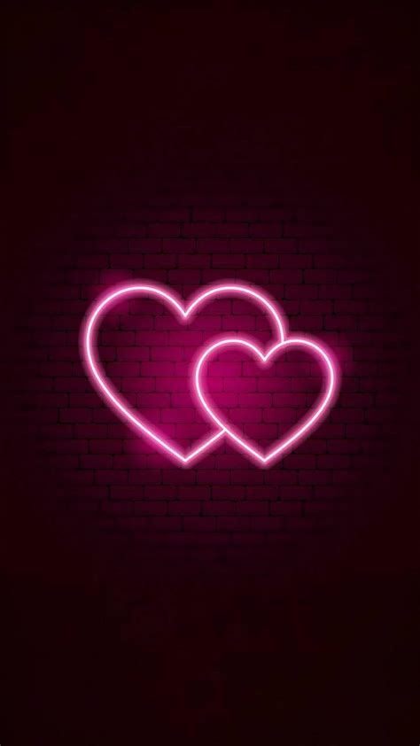 Neon Pink Hearts Wallpapers - Top Free Neon Pink Hearts Backgrounds - WallpaperAccess