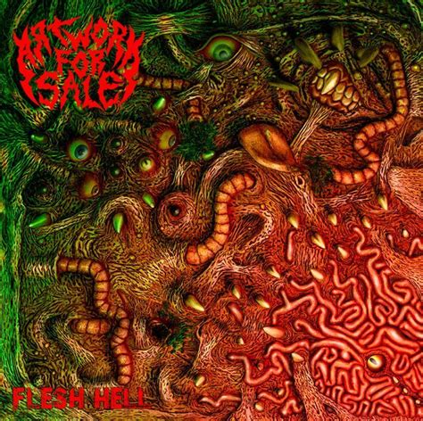 Death metal cover art: Flesh Hell - Metal Album Design