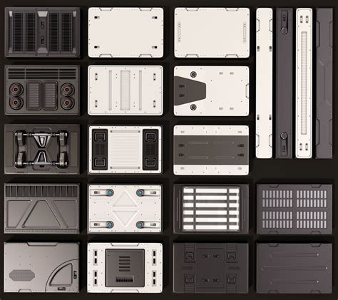 Sci Fi Panels KitBash | 3D model | Paneling, Decorative panels ...