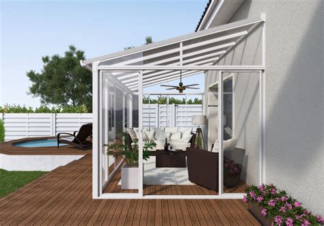 Palram - Canopia | SanRemo 10' x 14' Patio Enclosure - White with Scre ...