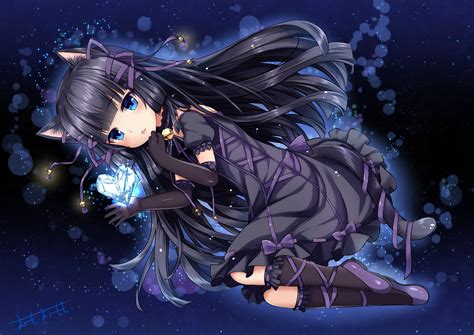 Anime Cat Girl Black Hair Wallpapers - Wallpaper Cave