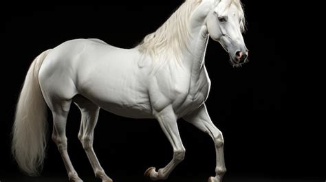 Premium AI Image | white horse unicorn