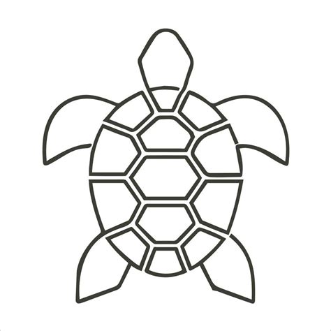 Minimal simple turtle outline vector art of tortoise. 14487767 Vector Art at Vecteezy