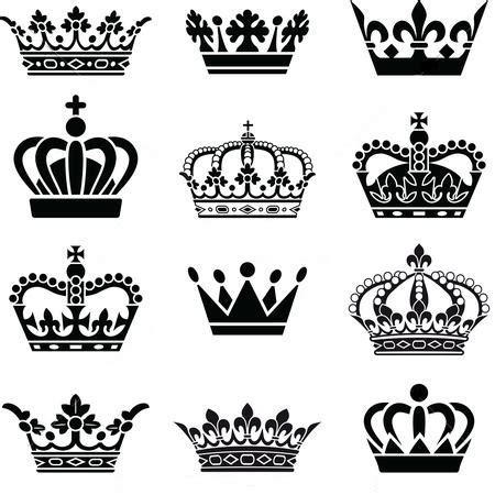 Queen and King Crowns Tattoo Design