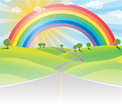 🔥 Free Download Background Cartoon Desktop Picture Colour Image Rainbow Background by ...