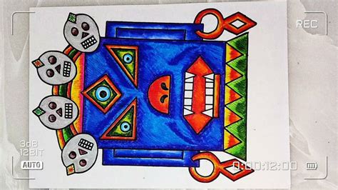 Sikkim mask using geometrical shapes/ Sikkim mahakaal mask/ art and maths integration | Mask ...