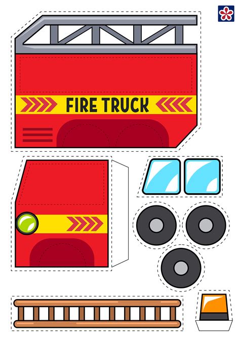 Fire Truck Printable Craft, Web how to create your firetruck name craft.