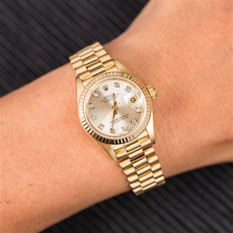 Ladies Rolex Datejust President 69178 Diamonds