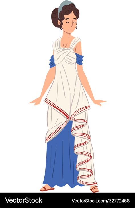 Roman woman in traditional clothes ancient rome Vector Image