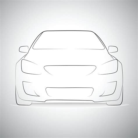 Car Outline Front Vector Art, Icons, and Graphics for Free Download