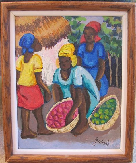 Original Haitian Folk Art Naif Painting by Andrew "Village" - Haitian Art Gallery at ...