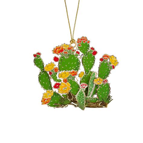 Prickly Pear Cactus Wildflower Ornament