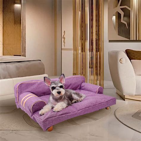 Clearance! Wickman Pet Dog Bed with Soft Oxford Fabric Cover, Deluxe Chaise-Style Dog Beds with ...