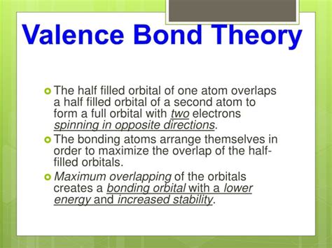 PPT - Valence Bond Theory PowerPoint Presentation - ID:5616566