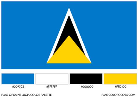 Saint Lucia flag color codes