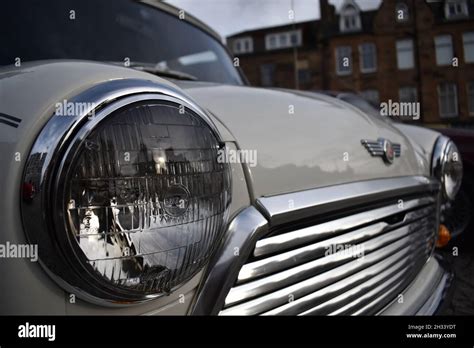 Mini Cooper classic car white Stock Photo - Alamy