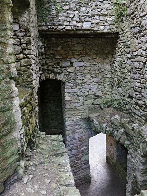 Photographs of Weobley Castle, Swansea, Wales: Inner walls