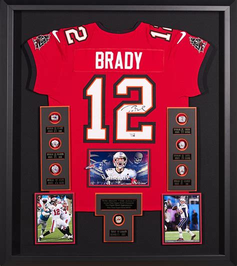 Tom Brady the GOAT - Signed Jersey and Replica Super Bowl Championship – Millionaire Gallery