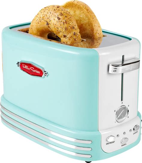 Nostalgia RTOS200AQ New and Improved Retro Wide 2-Slice Toaster Perfect ...