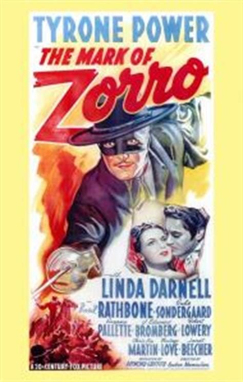 The Mark of Zorro (1940) Starring: Tyrone Power, Linda Darnell, Basil Rathbone - Three Movie ...