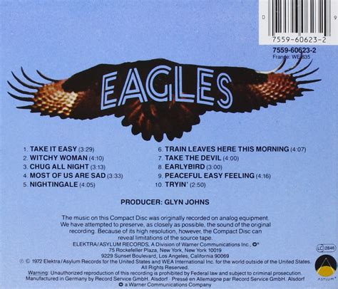 Classic Rock Covers Database (full album torrents): Eagles - Eagles - Released Year 1972