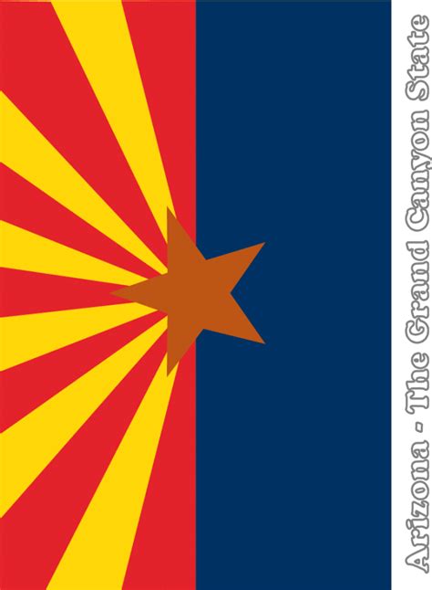 Large, Vertical, Printable Arizona State Flag, from NETSTATE.COM